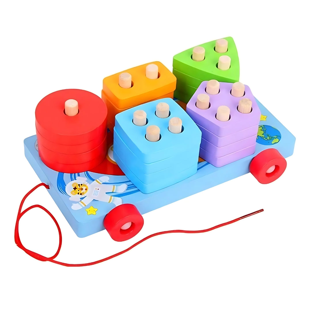 5 Sets Of Geometric Shape Sorter Trailer (Box Damaged)