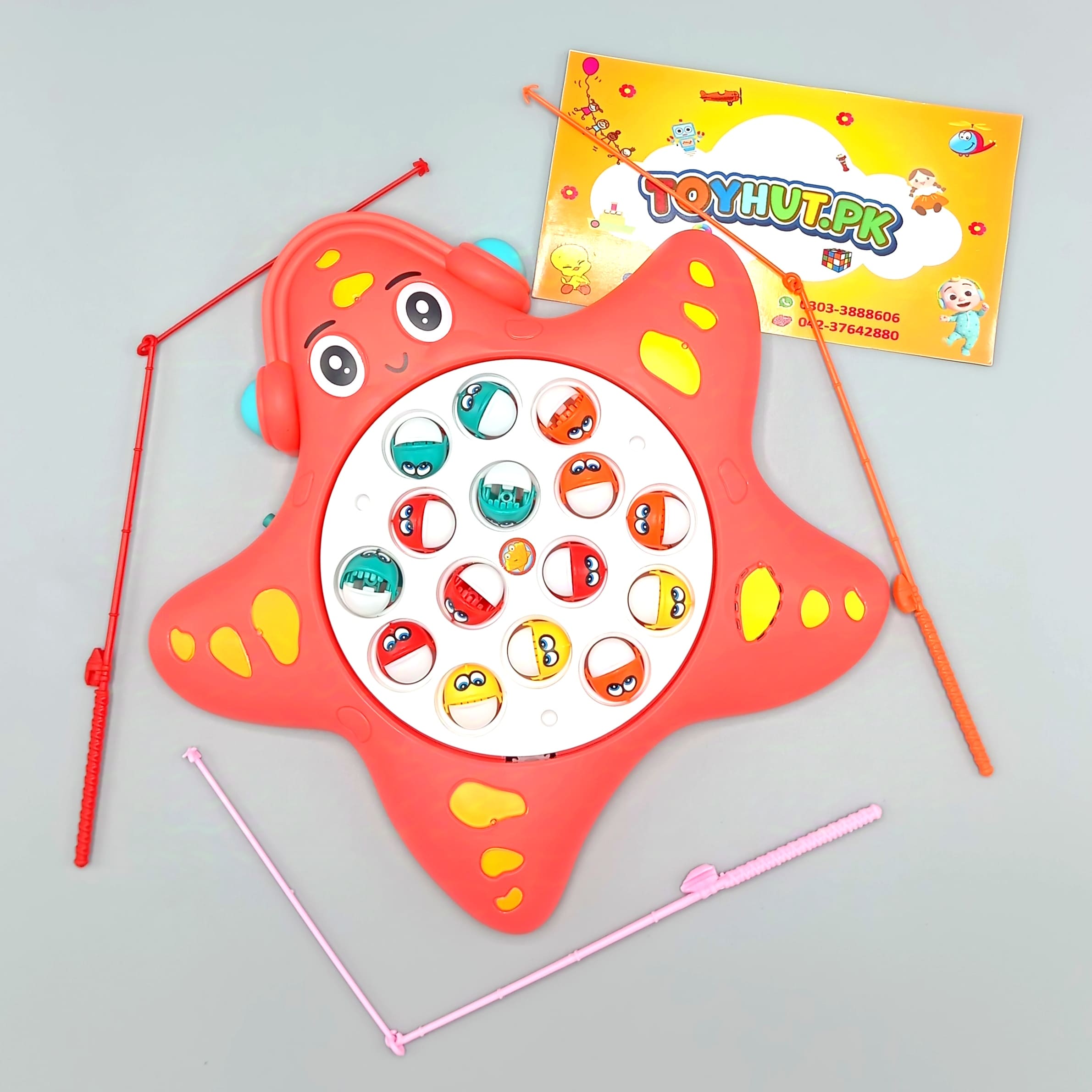 StarFish Fishing Game Toy Set with Rotating Board