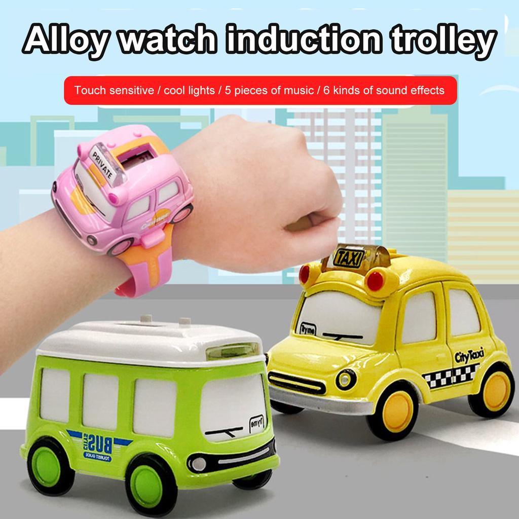 Metal Body Watch Toy Hand Sensor Light & Sound Free Wheel