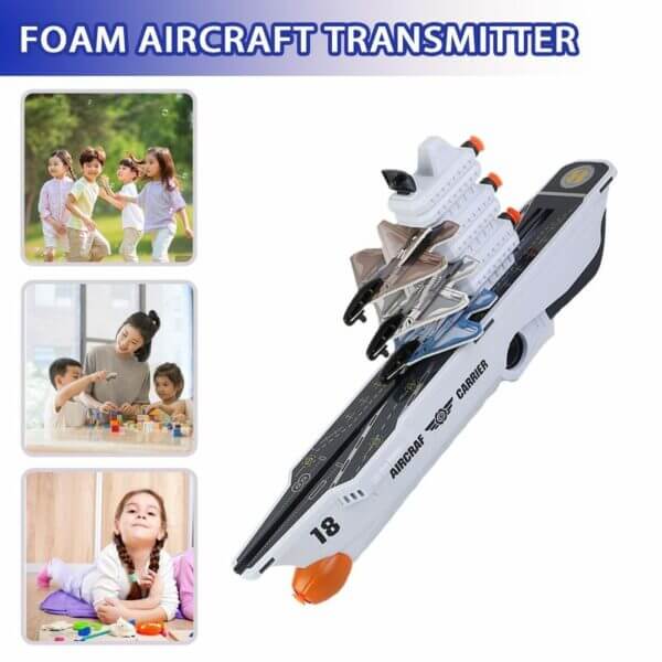 2 in 1 Aircraft Carrier Catapult Fighter Soft Bullet Shooting Kit