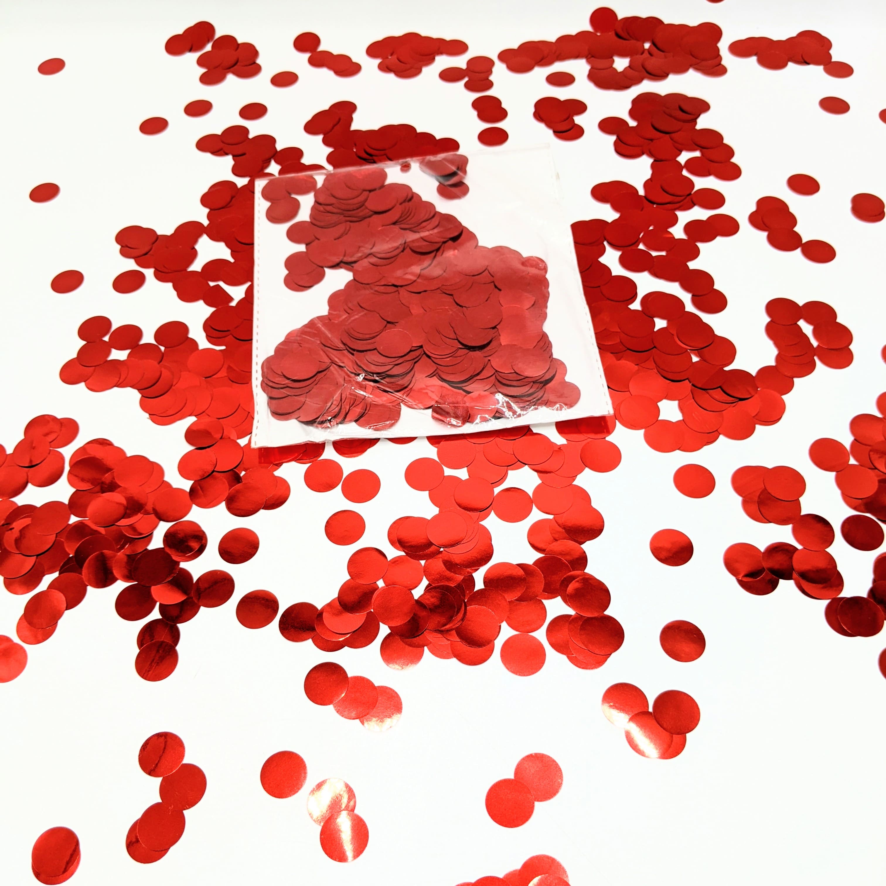 Red Colored Confetti Pack