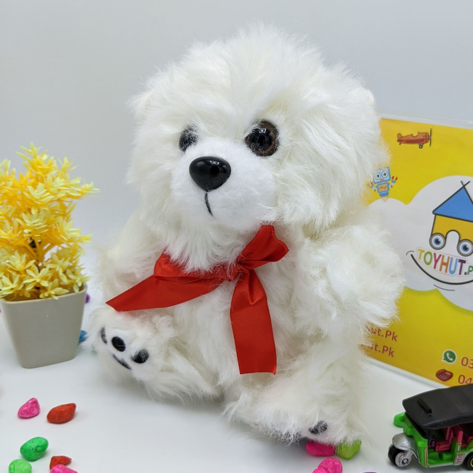 White Dog Small Soft Stuff Toy