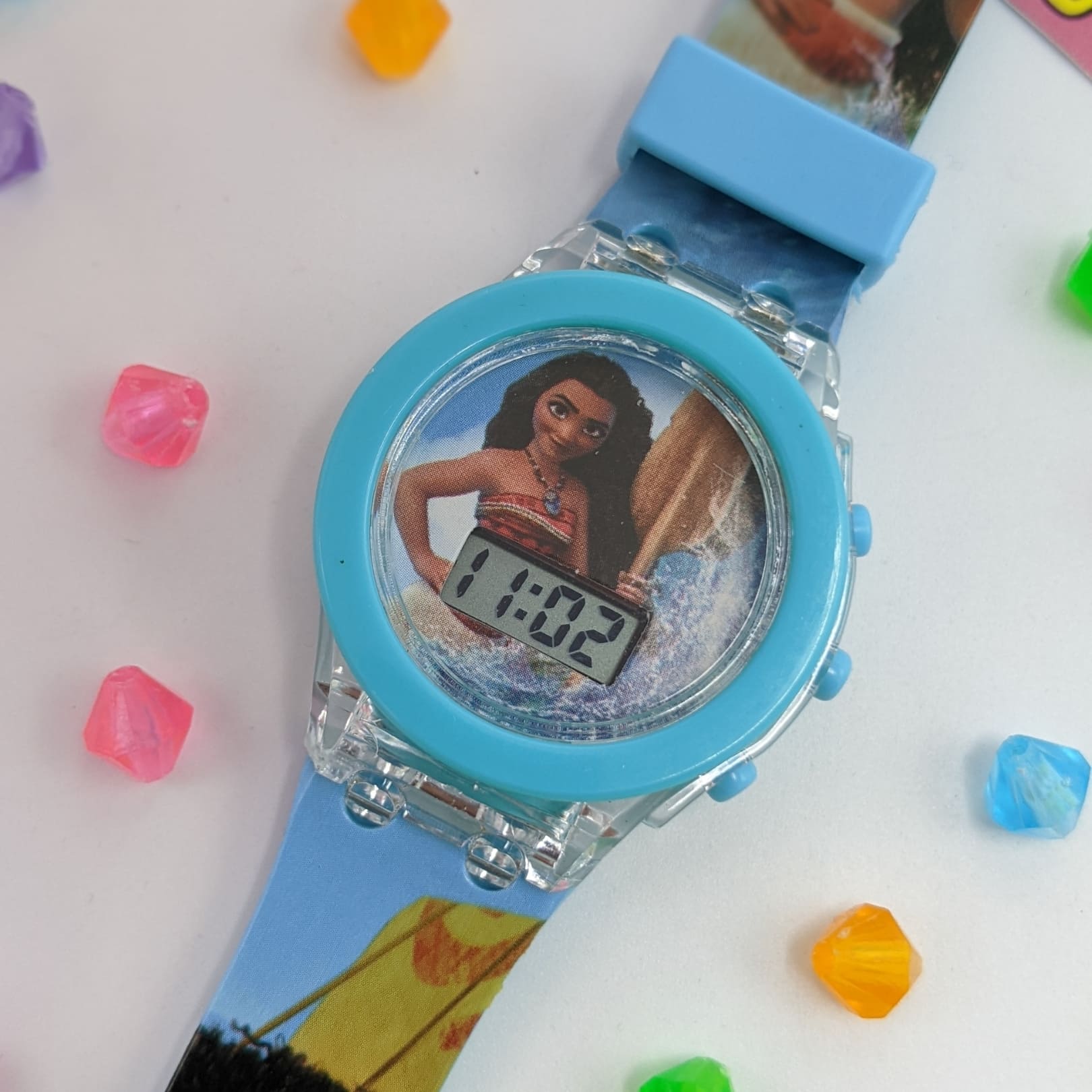 Moana Digital Watch With LED Disco Lights